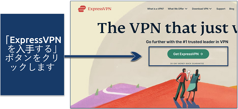 A screenshot showing the ExpressVPN's account registration page